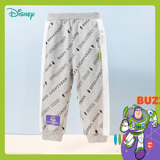 【商场同款】
迪士尼童装男童春秋运动休闲裤字母时尚印花巴斯光年卡通束脚裤 商品图2