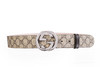 Gucci 古驰GG Supreme帆布互扣式双 G 带扣 男士4cm宽帆布腰带，钯色金属扣头411924 商品缩略图10