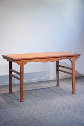 红桥红  家具严选  缅甸花梨（大果紫檀）【142 剑足插肩榫 画案】