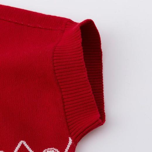 迪士尼童装 宝宝马甲女童小童背心儿童春秋卡通保暖针织毛衣新年221S1677 商品图7