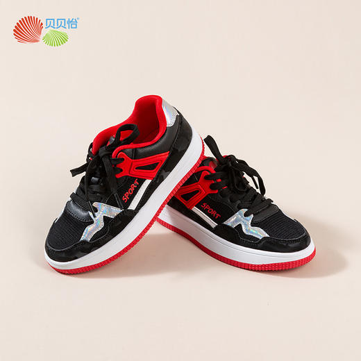 贝贝怡儿童小白鞋秋季女童男童鞋子休闲白色板鞋学生鞋223X413 商品图6