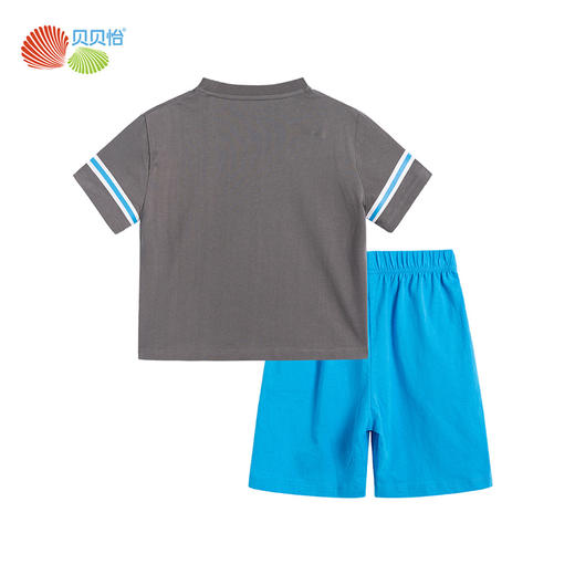 贝贝怡男童夏装套装宝宝运动休闲两件套2022年新款儿童中大童套装 商品图3