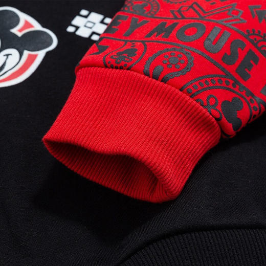 迪士尼童装男童抓绒卫衣潮酷撞色百搭儿童圆领卫衣中大童上衣 商品图8