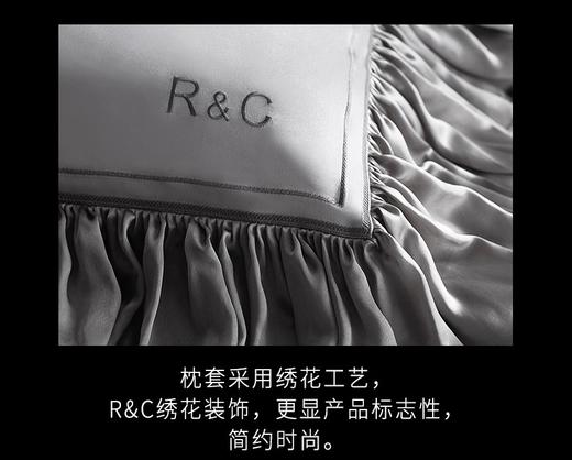 【6F】ROYALCOVER/罗卡芙新巴洛克风简约纯色全真丝四件套 帕西法尔灰 商品图5