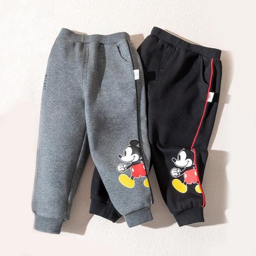 迪士尼童装 男童裤子儿童宝宝长裤秋冬新款加绒休闲运动裤潮 商品图4