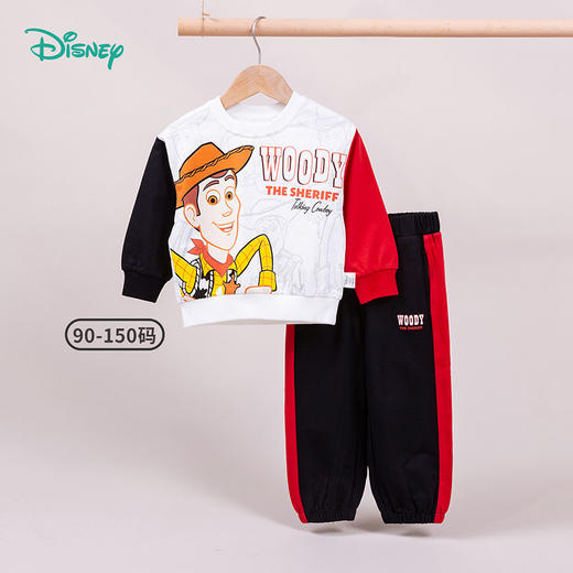 迪士尼童装男童套装儿童卫衣卫裤新款春秋装两件套中小童长袖潮221T1350 商品图4