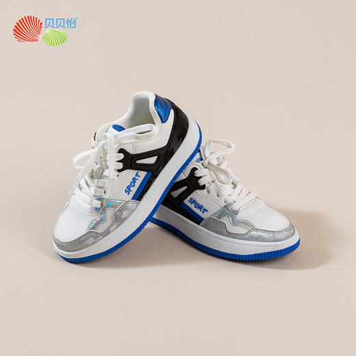 贝贝怡儿童小白鞋秋季女童男童鞋子休闲白色板鞋学生鞋223X413 商品图7