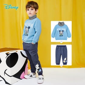 迪士尼童装  儿童裤子男童加绒裤子宝宝长裤秋冬新款仿牛仔休闲裤213K1178