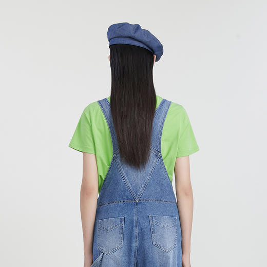 谜底短袖T恤女23春季新款特色印花圆领宽松短款百搭上衣231MT0015 商品图2