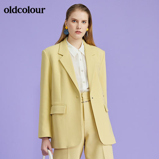 oldcolour欧珂春秋新款纯色时尚气质百搭显白西装外套女O11048109 商品图3