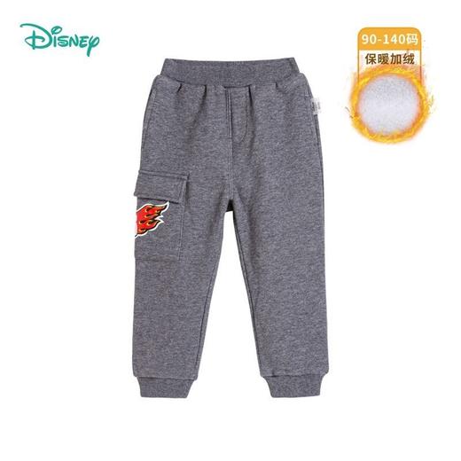 迪士尼童装 男童秋冬长裤新款加绒儿童裤子中小童运动休闲裤213K1193 商品图5