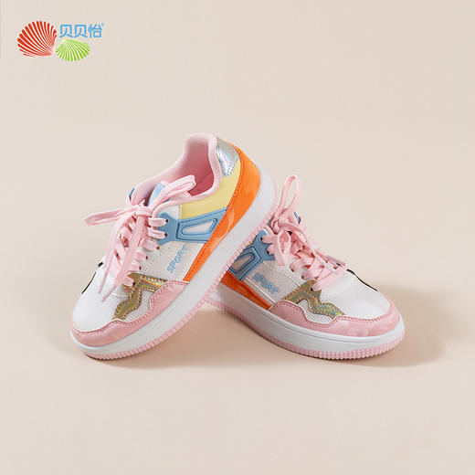 贝贝怡儿童小白鞋秋季女童男童鞋子休闲白色板鞋学生鞋223X413 商品图5