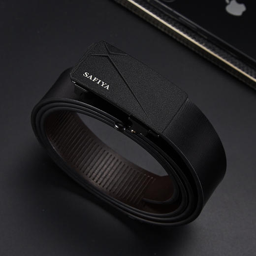 Safiya/索菲娅 二层牛皮男士皮带时尚自动扣皮带商务休闲百搭腰带男SF506014Y 商品图7