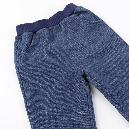 迪士尼童装  儿童裤子男童加绒裤子宝宝长裤秋冬新款仿牛仔休闲裤213K1178 商品图9