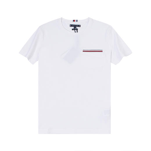 织带口袋 珠地网眼棉微弹圆领短袖T恤 T-1190 商品图8