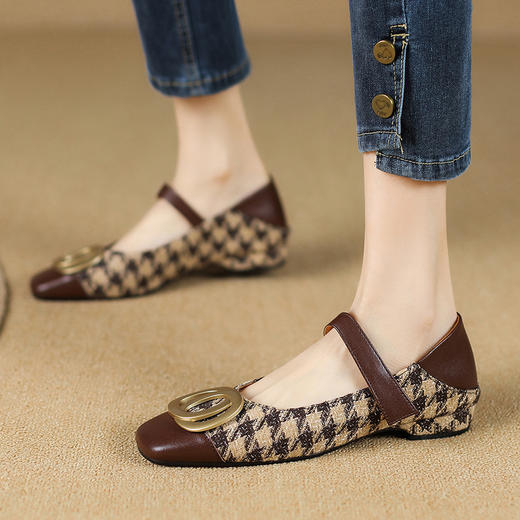 春季新款，百搭低跟花布单鞋KMQ-1050 商品图7