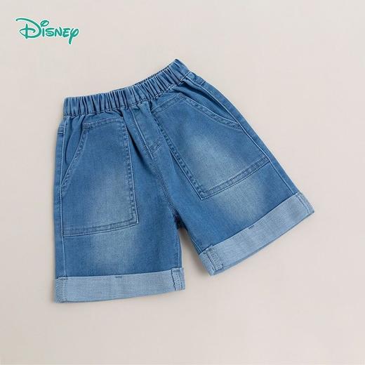 迪士尼童装 男童牛仔短裤夏新款外穿男孩中裤宽松薄款裤子潮 商品图3