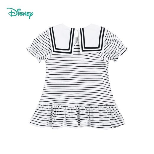 迪士尼童装儿童连衣裙甜美米妮女童条纹短袖连衣裙 商品图5
