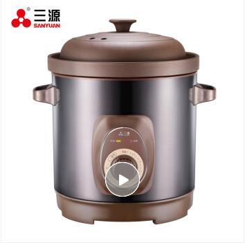 三源 紫砂锅 TGJ100-SA1 10升大容量炖盅煲汤锅电汤锅酒店粥铺商用煮粥电紫砂锅10-13人炖汤熬粥定时预约砂锅 商品图0