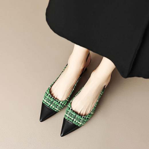 优雅百搭，小香浅口后空单鞋ZF3384 商品图2