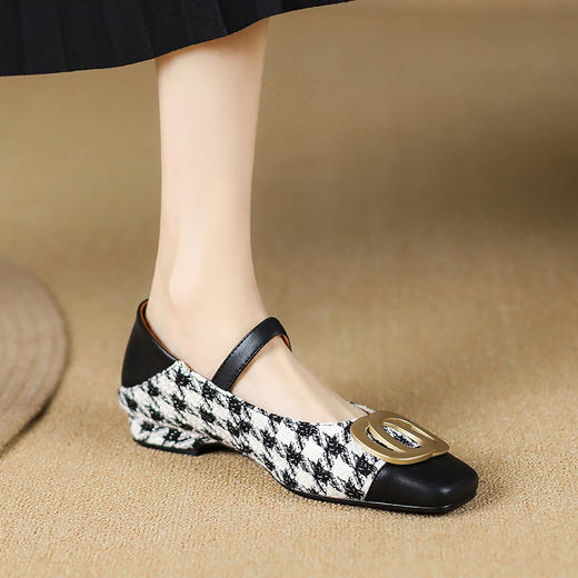 春季新款，百搭低跟花布单鞋KMQ-1050 商品图3