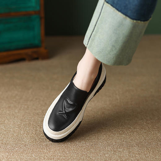 春季新款，编织松糕一脚蹬厚底鞋TYM-6130 商品图9