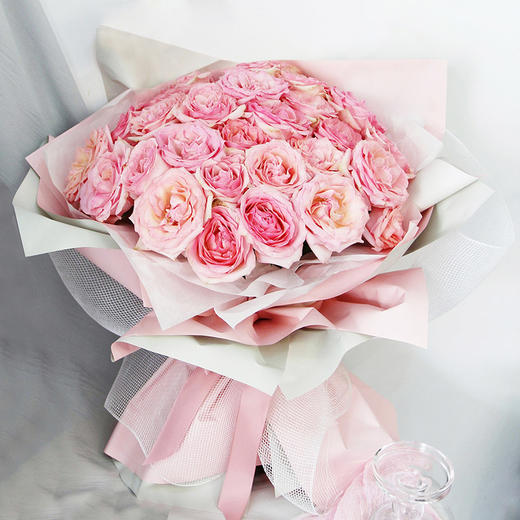 幸福约定|29枝荔枝粉玫瑰 商品图0