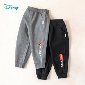 迪士尼童装男童休闲长裤秋季新品中大童米奇运动休闲束脚裤子