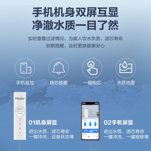 海尔（Haier）净水器 HRO6H96-3U1 商品图5