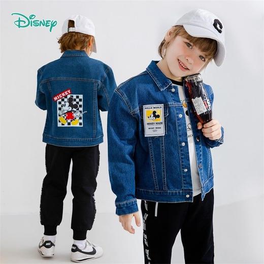 迪士尼童装男童牛仔外套春季时尚经典宽松卡通大图案儿童潮221S1657 商品图0