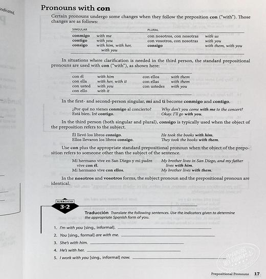 【中商原版】Practice Makes Perfect: Spanish Pronouns and Prepositions, Premium Fourth Edition熟能生巧：西班牙语代词和介 商品图6