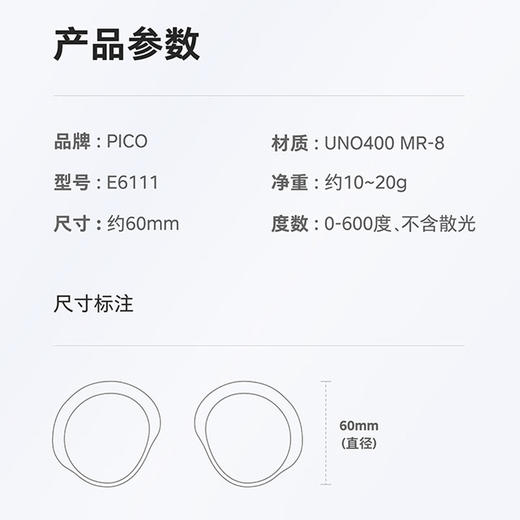 依视路 PICO4定制近视镜片VR定制镜片 商品图4