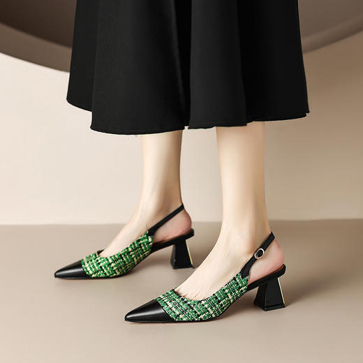 优雅百搭，小香浅口后空单鞋ZF3384 商品图0