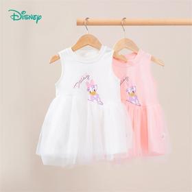 迪士尼童装 儿童连衣裙夏季新款女童网纱背心裙无袖公主裙薄222Q781