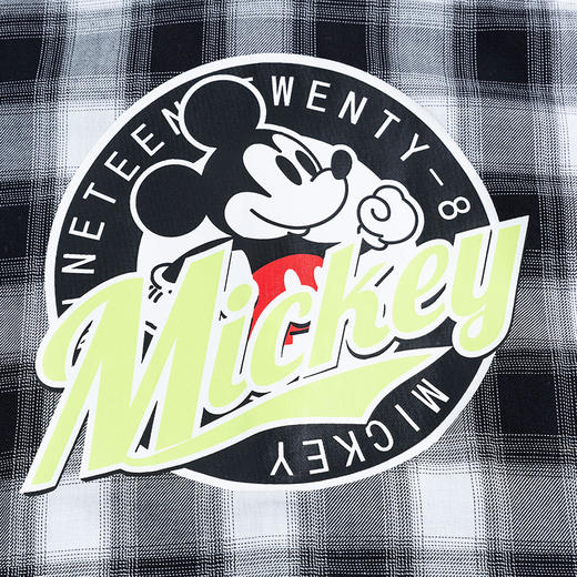 迪士尼童装男童格子衬衫米奇卡通洋气潮搭中大童宝宝上衣衬衣 商品图6