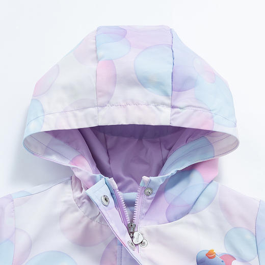 迪士尼童装女童两件套冲锋衣摇粒绒上衣春秋款中大童三穿外套223S1747 商品图8