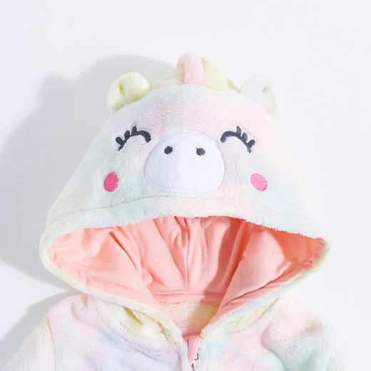 贝贝怡儿童连体睡衣女宝宝珊瑚绒秋冬款女童加厚保暖可爱爬服哈衣FB223L003 商品图5