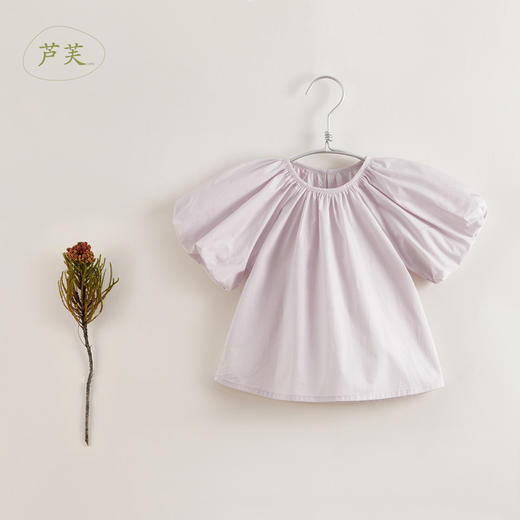 【马克珍妮 芦芙】夏装新款 女童花苞袖纯棉短袖衬衫230093 商品图2