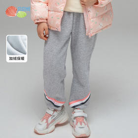 贝贝怡童装儿童裤子秋冬季加绒保暖女童休闲长裤外穿新款冬装