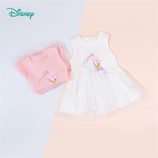 迪士尼童装 儿童连衣裙夏季新款女童网纱背心裙无袖公主裙薄222Q781 商品图4