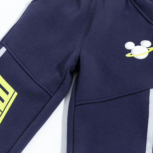 迪士尼童装男童加绒长裤春秋冬季新品宝宝中大童休闲裤子束脚裤223K1317 商品图5