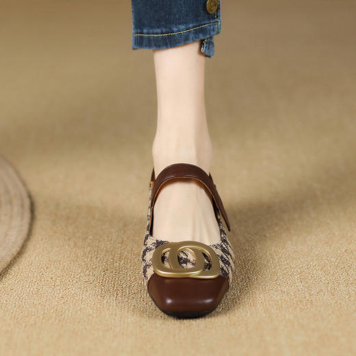 春季新款，百搭低跟花布单鞋KMQ-1050 商品图8