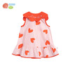 贝贝怡女童连衣裙2022年夏季短袖简洁可爱爱心中长裙连衣裙高档 商品缩略图6