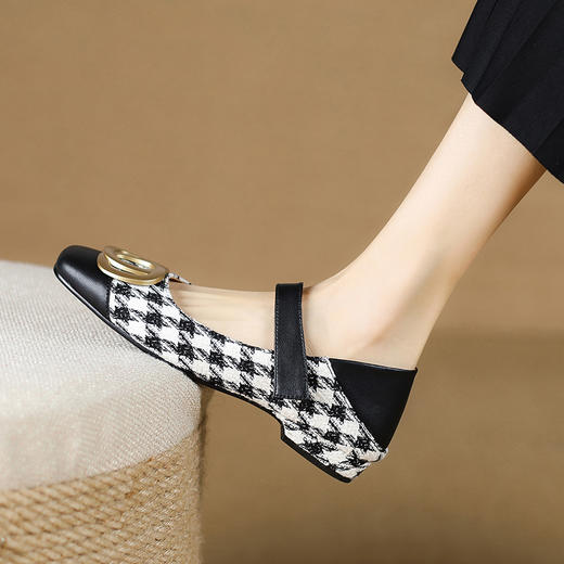 春季新款，百搭低跟花布单鞋KMQ-1050 商品图4