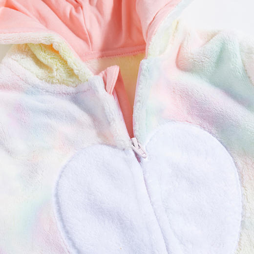 贝贝怡儿童连体睡衣女宝宝珊瑚绒秋冬款女童加厚保暖可爱爬服哈衣FB223L003 商品图6