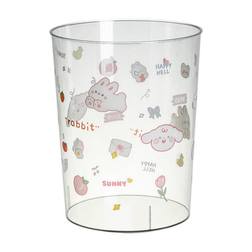 「多种规格！颜值收纳盒」桌面垃圾桶ins透明可爱少女心学生书桌宿舍纸屑收纳整理桶小号纸篓 商品图4