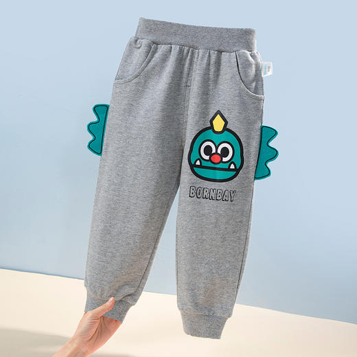 贝贝怡秋季新款儿童裤子男童休闲运动裤男孩卡通长裤外穿秋装 商品图8