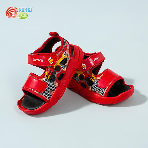 贝贝怡童鞋2022夏季男童凉鞋小童宝宝儿童凉鞋防滑魔术贴沙滩鞋潮 商品图6