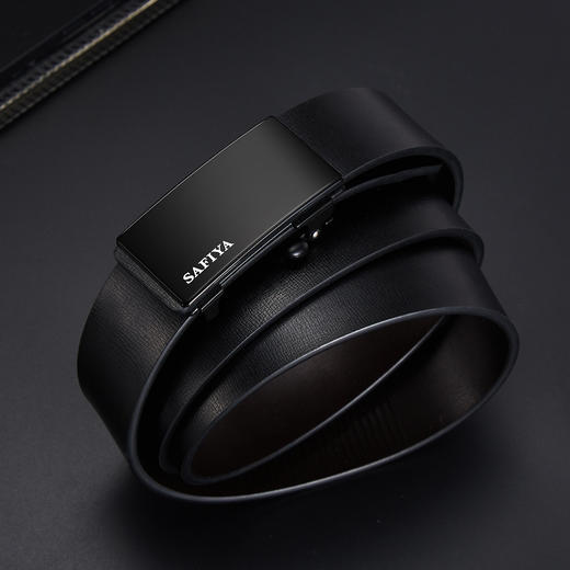 Safiya/索菲娅 2023新款二层牛皮自动扣男士皮带腰带商务休闲腰带SF506015Y 商品图2