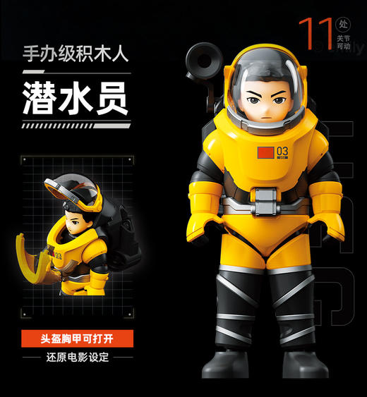 布鲁可QS1772流浪地球潜水员 商品图2